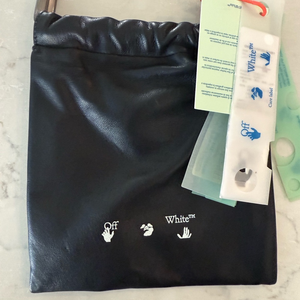 Off-White Black Leather Accessory